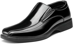 Bruno Marc Men's Leather Lined Dress Loafers Shoes Patent Leather High Gloss Shoes, Black Pat, Size 14W, Cambridgewide-05