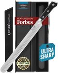 Cutluxe Brisket Knife – 12" Carving & Slicing Knife for Meat & BBQ – Razor Sharp German Steel, Sheath Included, Ergonomic Full Tang Handle Design – Artisan Series