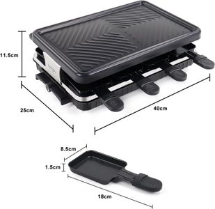 Raclette 8-Person Grill – Non-Stick Tabletop Party Grill