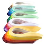 JUYA Single Color Paper Quilling Strips Set 60 Colors 39cm Length One Color 100 Strips per Pack Paper Width 3mm