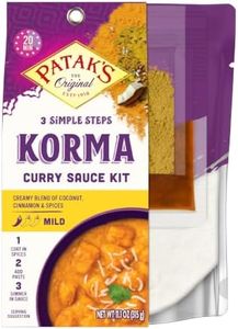 Patak's Korma Curry 3-Step Sauce Kit, Mild & Creamy Base with Pre-Measured Spice Paste & Whole Spices, Home Cooking Meal for Chicken, Paneer or Vegetables, 11 oz, 6-Pack
