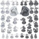 38 Miniatures Fantasy Tabletop RPG Figures For Dungeons and Dragons, Pathfinder Roleplaying Games. 28MM Scaled Miniatures, 10 Unique Designs, Bulk Unpainted, Great for D&D/DND