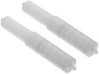 TEHAUX 2 Pieces Toilet Paper Holder Replacement Rod, Spring Loaded Toilet Tissue Holder Roller Plastic Spring Loaded Insert Spindle Replacement Toilet Paper Roller