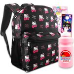Hello Kitty Travel Backpack For Kids Set - Bundle with 16” Hello Kitty Backpack Plus Hello Kitty Tattoos, Water Bottle & More | Hello Kitty Backpack For Girls, Hello Kitty Backpack for Girls, Hello