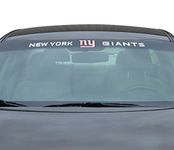 Fanmats 61480: New York Giants Sun Stripe Windshield Decal 3.25 in. x 34 in.