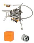 Lista Windproof Portable Backpacking Stove Burner,Piezo Ignition,Stove Adapter,Safe pipeline,High-power,Lightweight for Camping Hiking Picnic Outdoor-5800W-Plastic Storage Box