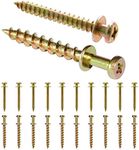 laffeya Double-Headed Bear Claw Picture Hanging Screw, 4 in 1 Screw Hook, Work in Drywall and Wood Studs (Mix Size, 40)