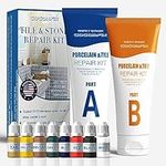 Porcelain Repair Kit, Ceramic Tile Repair Kit Filler(Color Match), Quickly Fix Tile Chips and Sink Cracks with Super Strong Adhesion, for Ceramic, Porcelain, Acrylic, Fiberglass, Enamel.