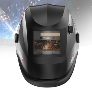 VILSIN Welding Helmet Auto Darkening Large View,Welding Hood True Color Solar Powered With 2 Arc Sensor,Wide Shade 3/4-8/9-13 for Welding Mask TIG MIG ARC Welding Shield,Black