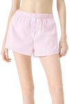 florence by mills Women's Sleep Boxer Short, Pink Chambray, X-Small