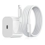 Original 20W (MFi-Certified) Fast Adapter Charger & Cable Compatible with iPhone 14/14Plus/14Pro/14Promax 13/13Pro/13Promax 12/12Pro/12/11/X/Xr Series (White)