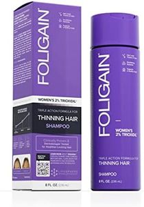 Foligain Triple Action Shampoo For Thinning Hair, Women’s Volumizing Shampoo with 2% Trioxidil, 8 Fl. Oz. (WRGroup)