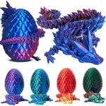 Dragon Egg,Easter Egg,Dragon Eggs with Dragon Inside,12Inch Dragon Toy,3D Printed Dragon Egg Fidget Toys,Adults Fidget Toys Mystery Dragon Egg for Autism/ADHD(Red Mix Blue)