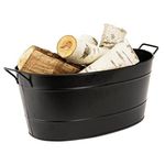 Achla Designs Oval Galvanized Steel Tub (Black)