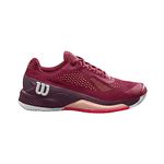 Wilson Women's Rush Pro 4.0 Sneaker, Beet Red/White/Tropical Peach, 7.5 UK