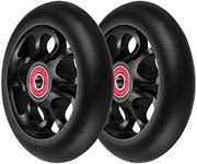 2Pcs 110mm Pro Scooter Wheels with Abec 9 Bearings Fit for MGP/Razor/Lucky Envy/Vokul Pro Scooters Replacement Wheels (Black)