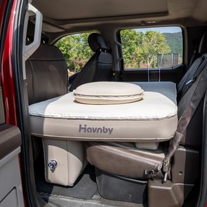 Havnby Pickup Cabin Mattress for Tundra & Tacoma, TPU Air Foam Sleeping Pad, Back Seat Inflatable Camping Bed with Rechargeable Pump, CozyPad for Toyota Pickups