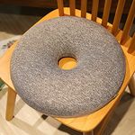 Surwin Donut Cushion Velvet Hemorrhoids Pillow Memory Foam Office Chair Cushions Pressure Sore Cushion Pain Pressure Relief Cushions for Post Natal, Hemorrhoid Patients (One size,Dark Grey)