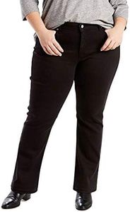 Levi's Women's Plus Size 414 Classic Straight Jean's, Soft Black, 40 (US 20) L