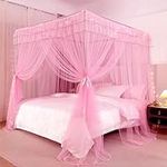 YEERSWAG Bed Canopy for Girls, Prin