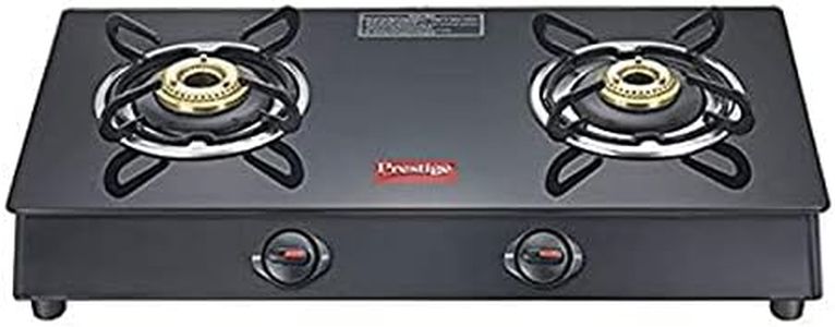 Prestige Marvel Plus 2 Burner Glass Top, Gas Stove (GTM 02, Black) - Manual Ignition