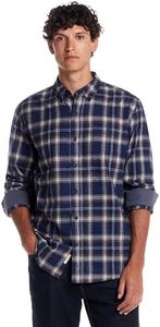 Weatherproof Vintage Mens Casual Soft Brushed Plaid Button-Down Flannel Shirt