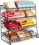 Liaakrr Candy Display Rack, 2025 Upgraded Metal Snack Rack Display Stand, Candy Display Rack Countertop,Snack Organizer for Countertop, Kitchen and Stores