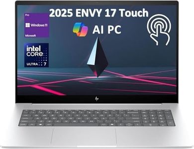 HP Envy 17 Laptop for Business, Creator, Designer (17.3" FHD Touchscreen, Intel 16-Core Ultra 7 155H, 64GB DDR5, 4TB SSD) Thunderbolt 4, Backlit, 5MP IR Webcam, Long Battery Life, Win 11 Pro, AI PC
