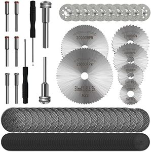 Cutting Discs Set for Rotary Tool Accessories 106PCS, HSS Circular Saw Blades, Resin Cutting Discs, 545 Diamond Cutting Wheel, Mesh Resin Cutting Wheel with Mandrels and Screwdrivers