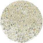 Bala&Fillic Clear Silver Lined Color 4mm Seed Beads About 1200pcs/100Grams in Bag, 6/0 Glass Craft Beads for Making Bracelet and Necklace (Clear Silver Lined)