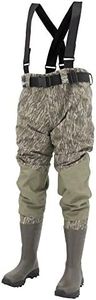 Frogg Toggs Mens Grand Refuge 2.0 Bootfoot Waist Wader, Cleated Outsole 2611856-P, Mens, Grand Refuge 2.0 Bootfoot Waist Wader, Cleated Outsole, 2611856, Mossy Oak Bottomland, 7