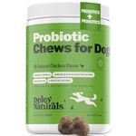 Deley Naturals Probiotics for Dogs - Dog Probiotics Chewable with 6 Digestive Enzymes and 4 Billion CFUs - Probiotic Chews for Dogs Gut Health Diarrhea & Digestion - Dog Supplements Made in The USA