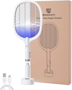 Bug Zapper Racket, 4200V Electric Fly Swatter Rechargeable Mosquito for Indoor and Outdoor-2000mAh - 1 Pack
