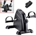 OneTwoFit Mini Exercise Bike Portable Pedal Exerciser Legs and Arms Fitness Cycling with LCD Display for Seniors Rehab OT068