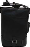 Primeware Vino2 Two Bottles Flux Leather Wine Tote Messenger Carrier, Black