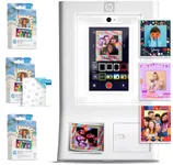 HP Sprocket Photo Booth Machine Instant Color Photo Printer (White) Paper Bundle + Zink 3.5 x 4.25” Zink Sticky-Backed Photo Paper (310 Sheets)