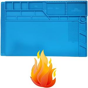 WWZMDiB Heat Resistant 932°F Silicone Magnetic Soldering Work Mat（S-180【21.6 x 13.8” / 55 x 35cm】）
