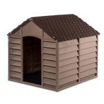 Plastic Dog Kennel House - Pet Shelter Shed - Indoor Home or Outdoor Garden Medium to Large