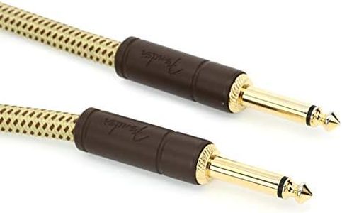Fender Deluxe Series Instrument Cable, Straight/Straight, Tweed, 5ft
