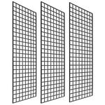 Only Garment Racks #1900B (Box of 3) Grid Panel for Retail Display - Perfect Metal Grid for Any Retail Display, 2'x 6', 3 Grids Per Carton (Black Finish)