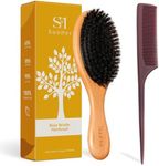 Boar Bristle Hair Brush - 100% Soft