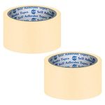 VCR Masking Tape - 20 Meters in Length 48mm / 2" Width - 2 Rolls Per Pack - Easy Tear Tape, Best for Carpenter, Labelling, Painting and leaves no residue after a peel.