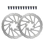 Bike Disc Brake Rotor 160MM,Stainless Steel Bike Disc Brake Rotor with 12pcs Screwsfor Most Bicycle Road Bike Mountain Bike BMX MTB，Pack of 2