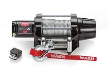 WARN 101045 VRX 45 Powersports Winch with Dash Mounted Switch and Steel Cable Wire Rope: 1/4" Diameter x 50' Length, 2.25 Ton (4,500 lb) Capacity