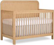 Evolur Cove 5-in-1 Convertible Wooden Baby Crib, Amazon Exclusive, Converts to Toddler Bed, Daybed & Full-Size Bed, 3 Adjustable Mattress Heights, GREENGUARD Gold & BSA Certified, Natural Oak