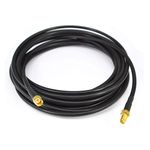 SMA WiFi Antenna Extension 5M /16.4ft SMA Male to SMA Female OD=4.82mm Low Loss SMA Coaxial Cable RG58 for 2G/3G/4G/5G LTE Antenna Wireless Router WLAN Modem BaoFeng Kenwood Yaesu(Not for TV)