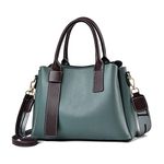 NICOLE & DORIS Casual Handbag for Women Shoulder Bag PU Leather Messenger Bag Tote Purse Large Capacity Crossbody Bag with Two Shoulder Straps Green