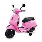 SHAKYA WORLD Vespa 12v Battery Operated Rechargeable Ride On Scooter for Girls and Boys || 1 to 6 Years Kids Scooty, Pink