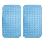 HOKIPO Anti-slip Bathroom Shower Mat With Suction Cups (Blue, PVC, 46 cm X 78 cm)