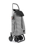 ROLSER I-Max Marina 4 Wheel 2 Swivelling Foldable Shopping Trolley - Black and White